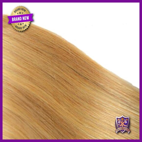Brazilian Human Hair Extensions 12-16 Inch Straight Double Weft Bundles main image 4